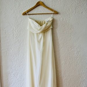 ASOS Long Cream Silky Dress Size 4 NWOT